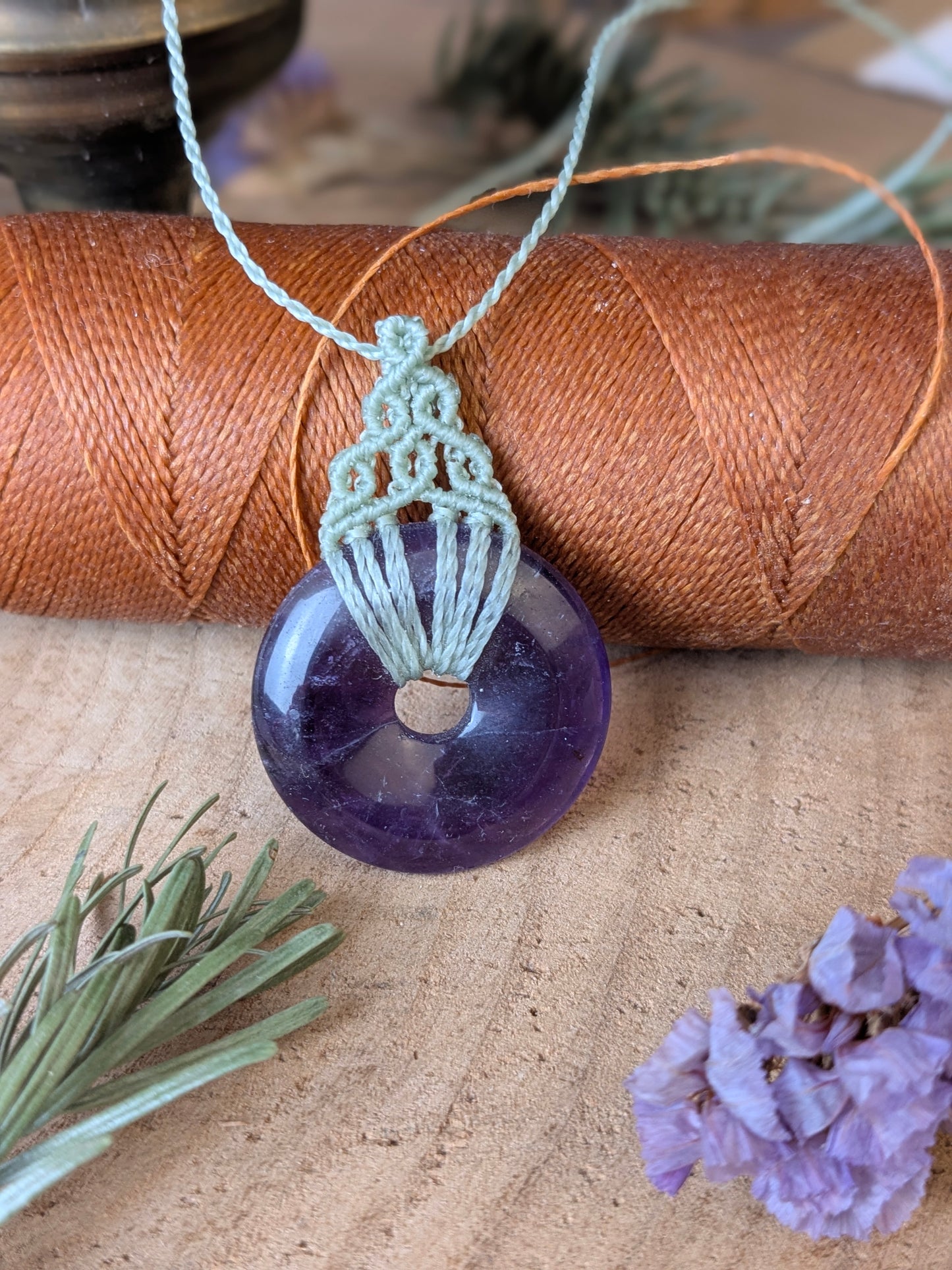 Collier donut améthyste