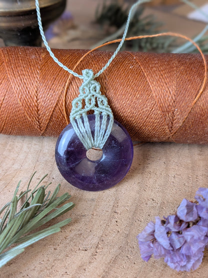 Collier donut améthyste