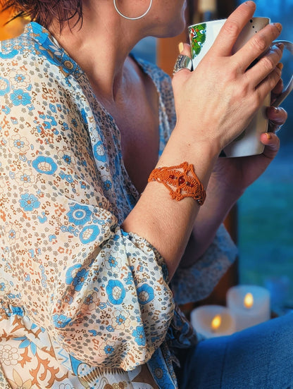 Bracelet "Orion" - Cornaline - Orange