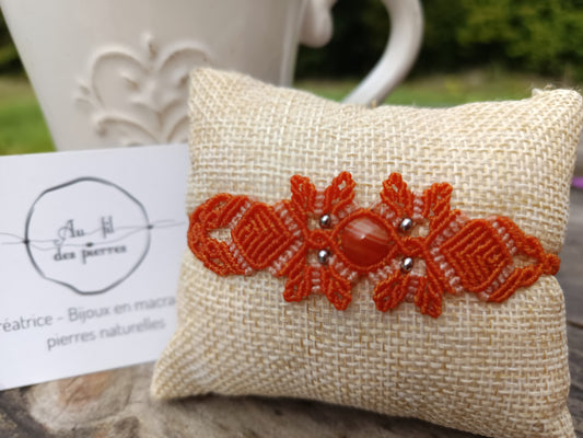 Bracelet printanier - Cornaline - orange