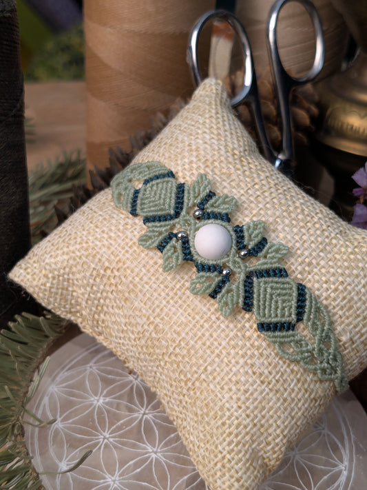 Bracelet printanier - Howlite - Lichen