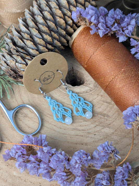 Boucles d'oreilles - Aigue marine - Bleu