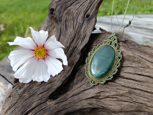 Aventurine ovale - vert