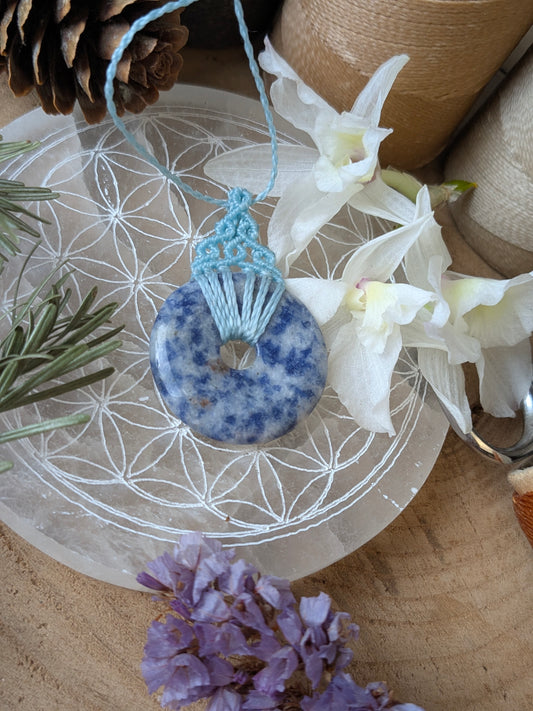 Collier donut - Sodalite - Bleu