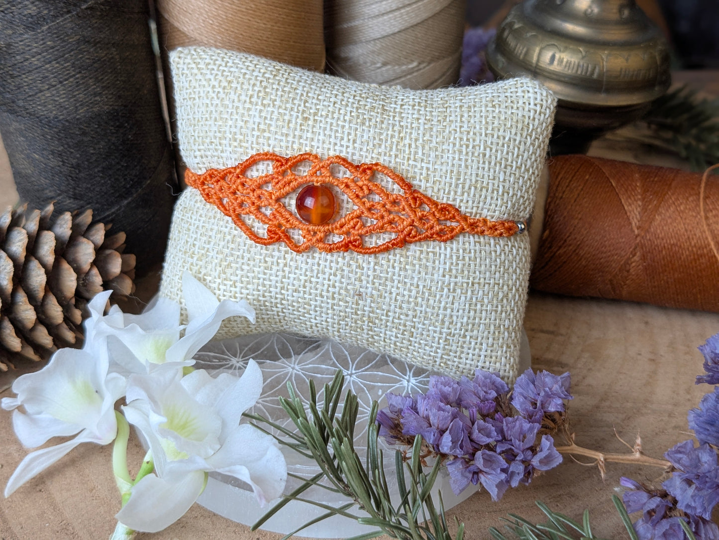 Bracelet " Genysa" - Cornaline - Orange