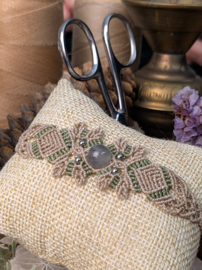 Bracelet printanier - Labradorite - Marron