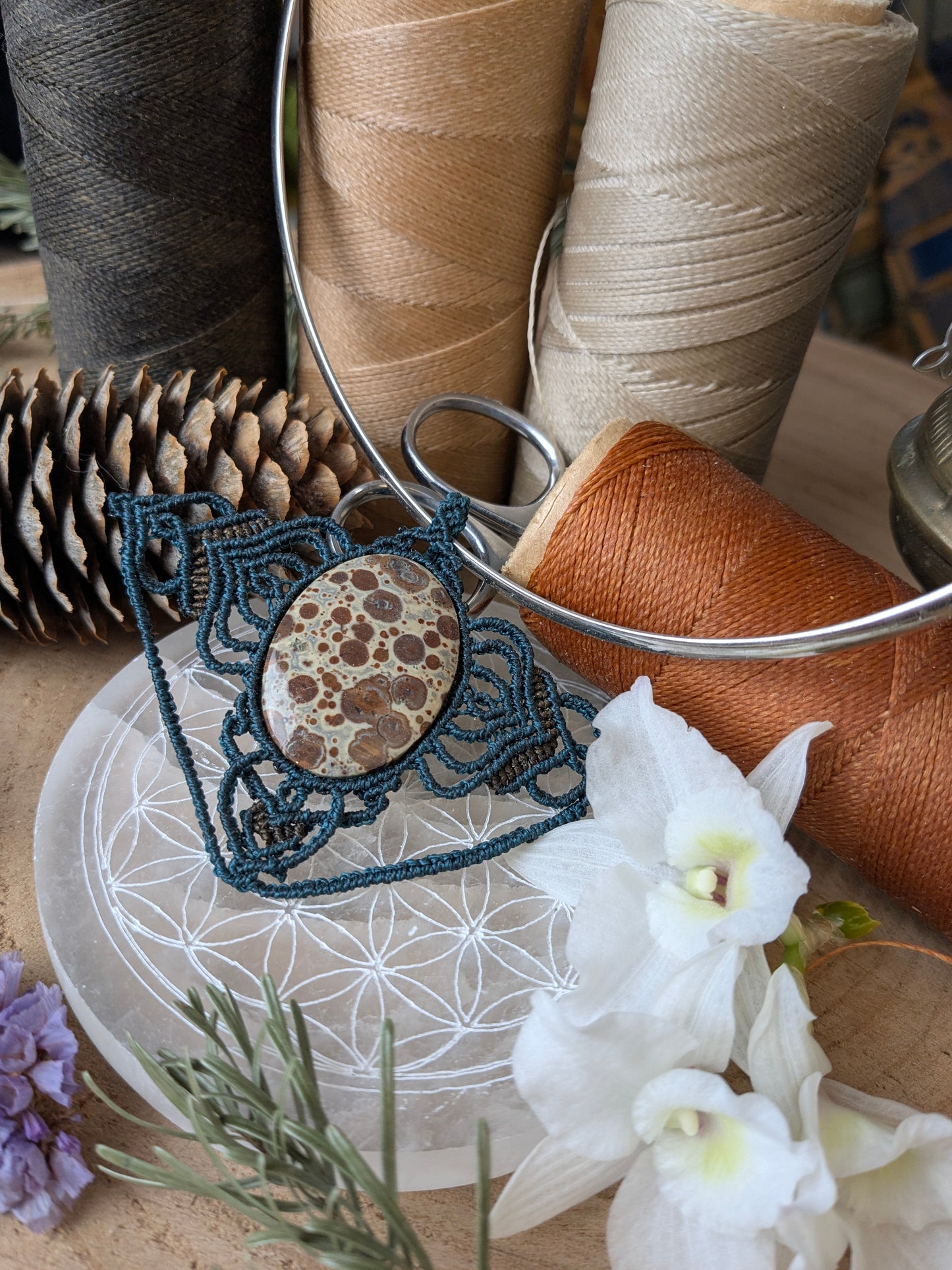 Incomparable necklace - Orbicular jasper - green