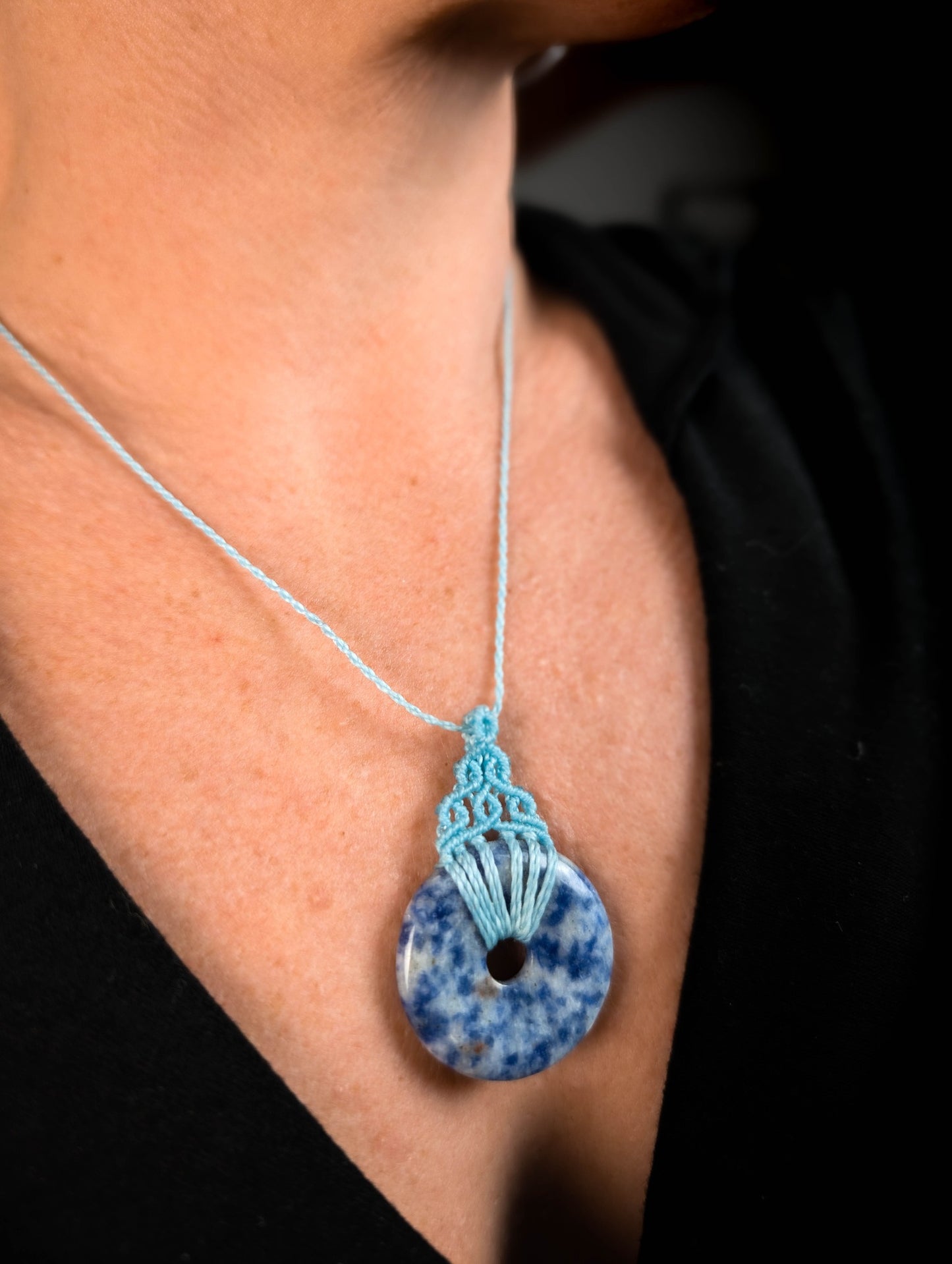 Collier donut - Sodalite - Bleu