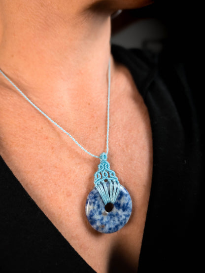 Collier donut - Sodalite - Bleu