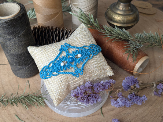 Bracelet "Orion" - Apatite/ Howlite - bleu