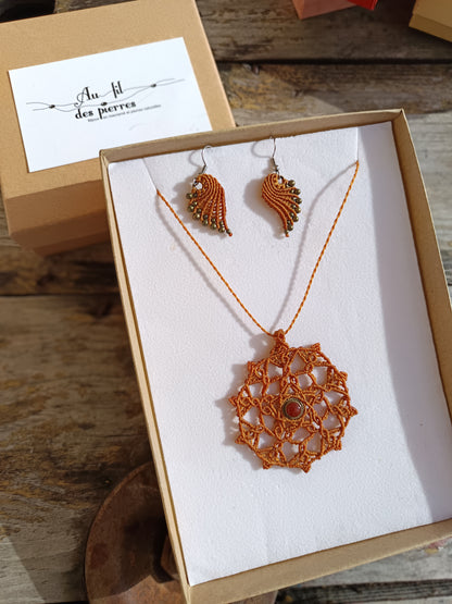 Flocon de neige - Cornaline - Ocre