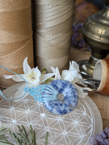 Donut Necklace - Sodalite - Blue