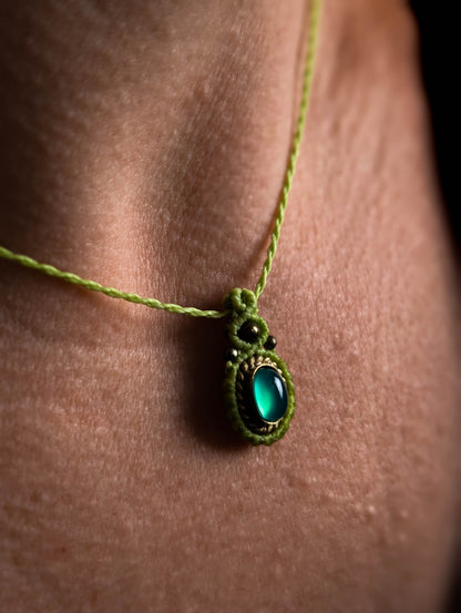 Collier oeil d'Orion - Aventurine - Vert clair