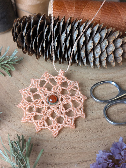 Flocon de neige - Cornaline - Saumon