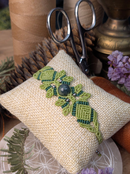 Bracelet printanier - Jaspe kambaba - Vert