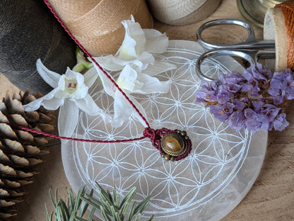 Collier oeil d'Orion - Œil de tige - Rouge