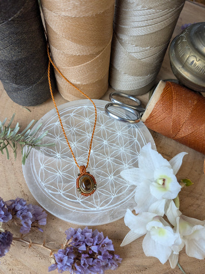 Collier oeil d'Orion - Œil de tige - Ocre